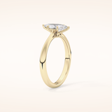 0.82 CT Marquise Shaped Solitaire Moissanite Engagement Ring