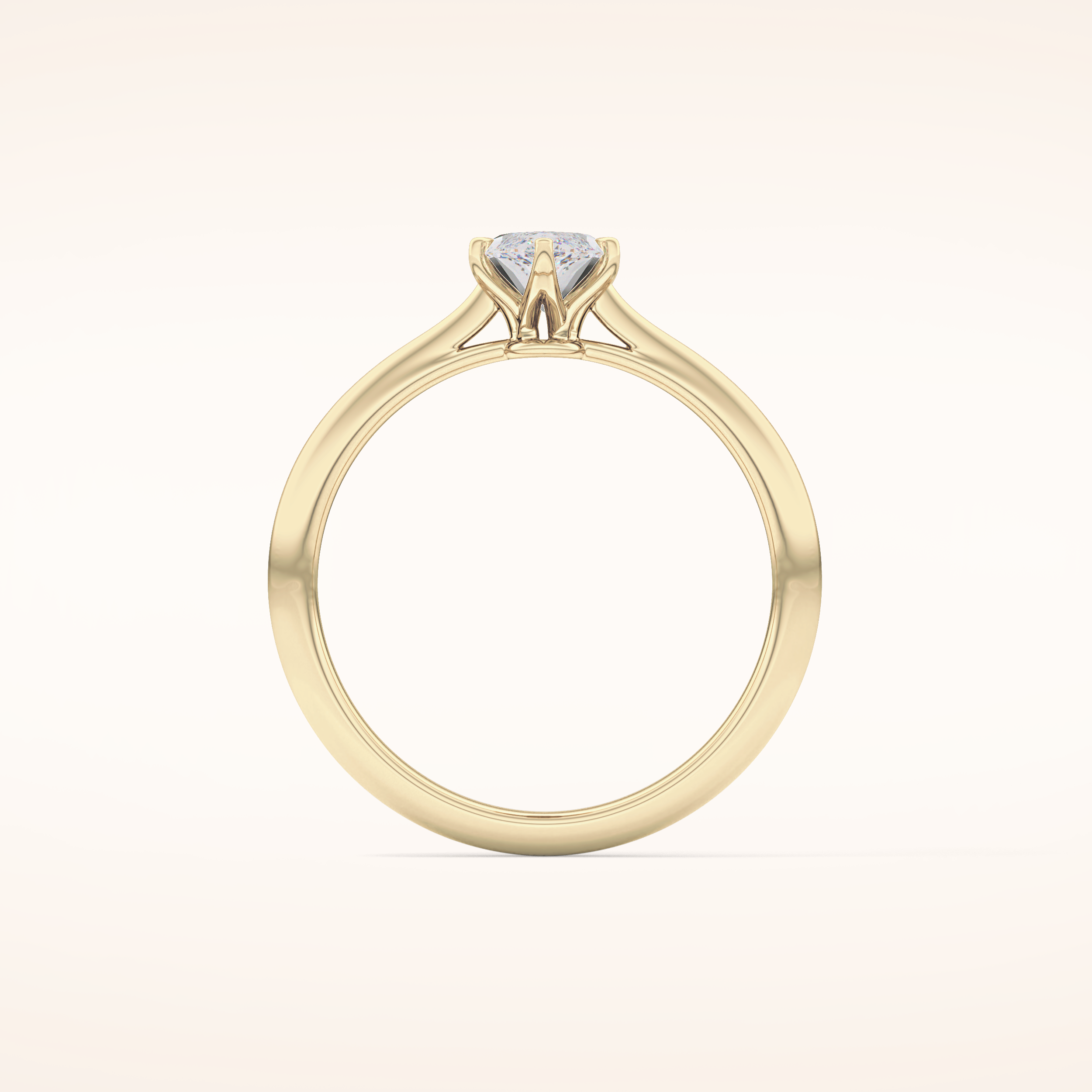 0.82 CT Marquise Shaped Solitaire Moissanite Engagement Ring