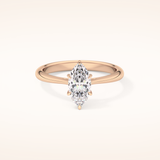 0.82 CT Marquise Shaped Solitaire Moissanite Engagement Ring