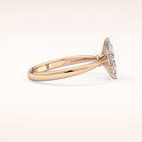 0.82 CT Marquise Shaped Solitaire Moissanite Engagement Ring