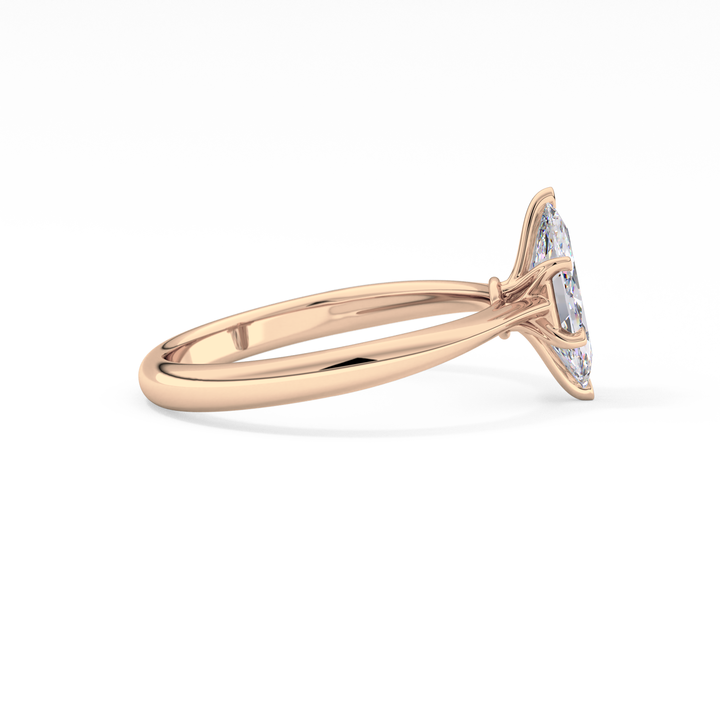 Marquise Solitaire Lab Grown Diamond Engagement Ring