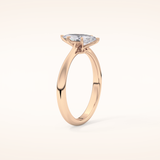 0.82 CT Marquise Shaped Solitaire Moissanite Engagement Ring