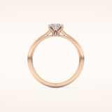 0.82 CT Marquise Shaped Solitaire Moissanite Engagement Ring