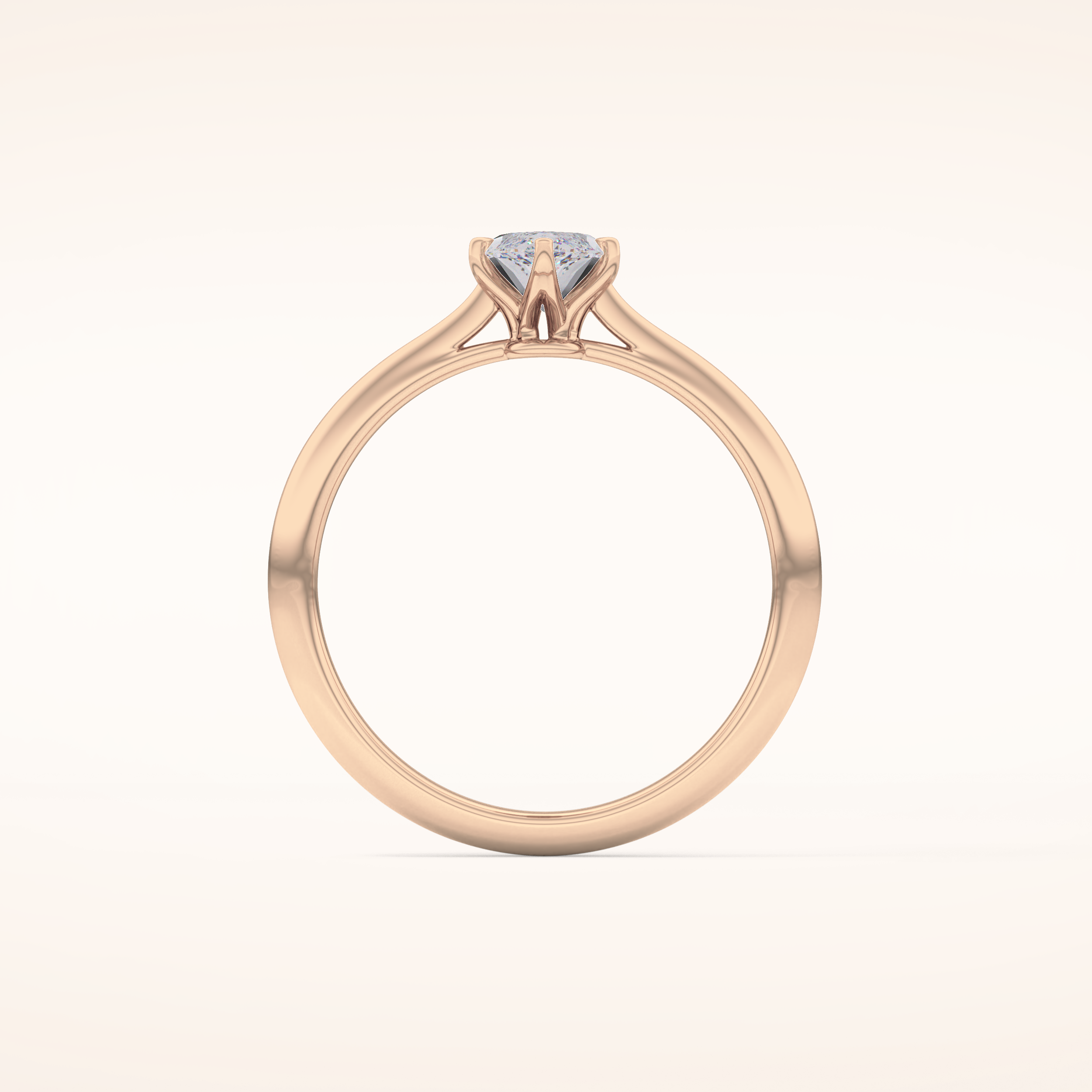 0.82 CT Marquise Shaped Solitaire Moissanite Engagement Ring