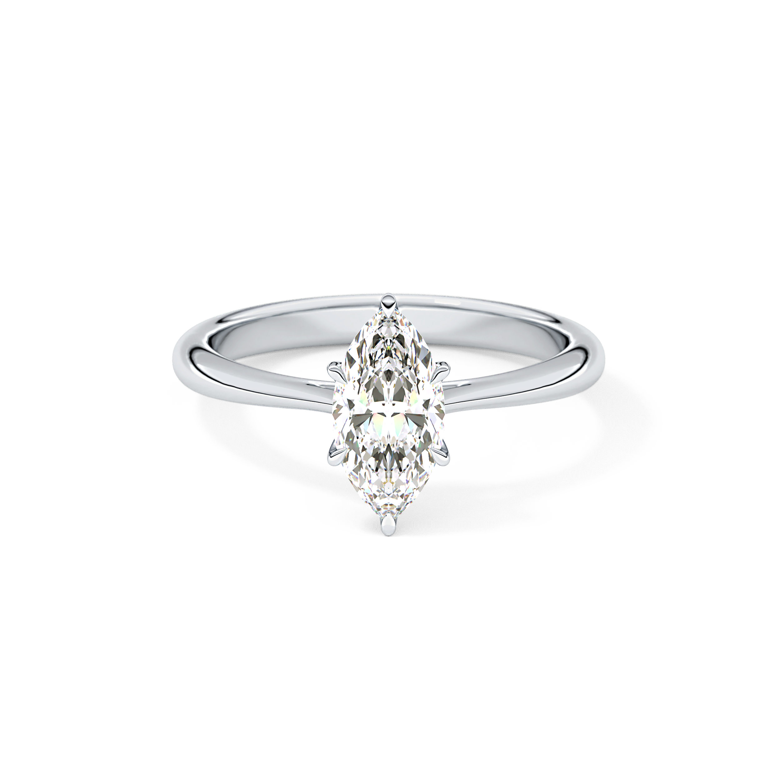 Marquise Solitaire Lab Grown Diamond Engagement Ring