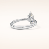 0.82 CT Marquise Shaped Solitaire Moissanite Engagement Ring