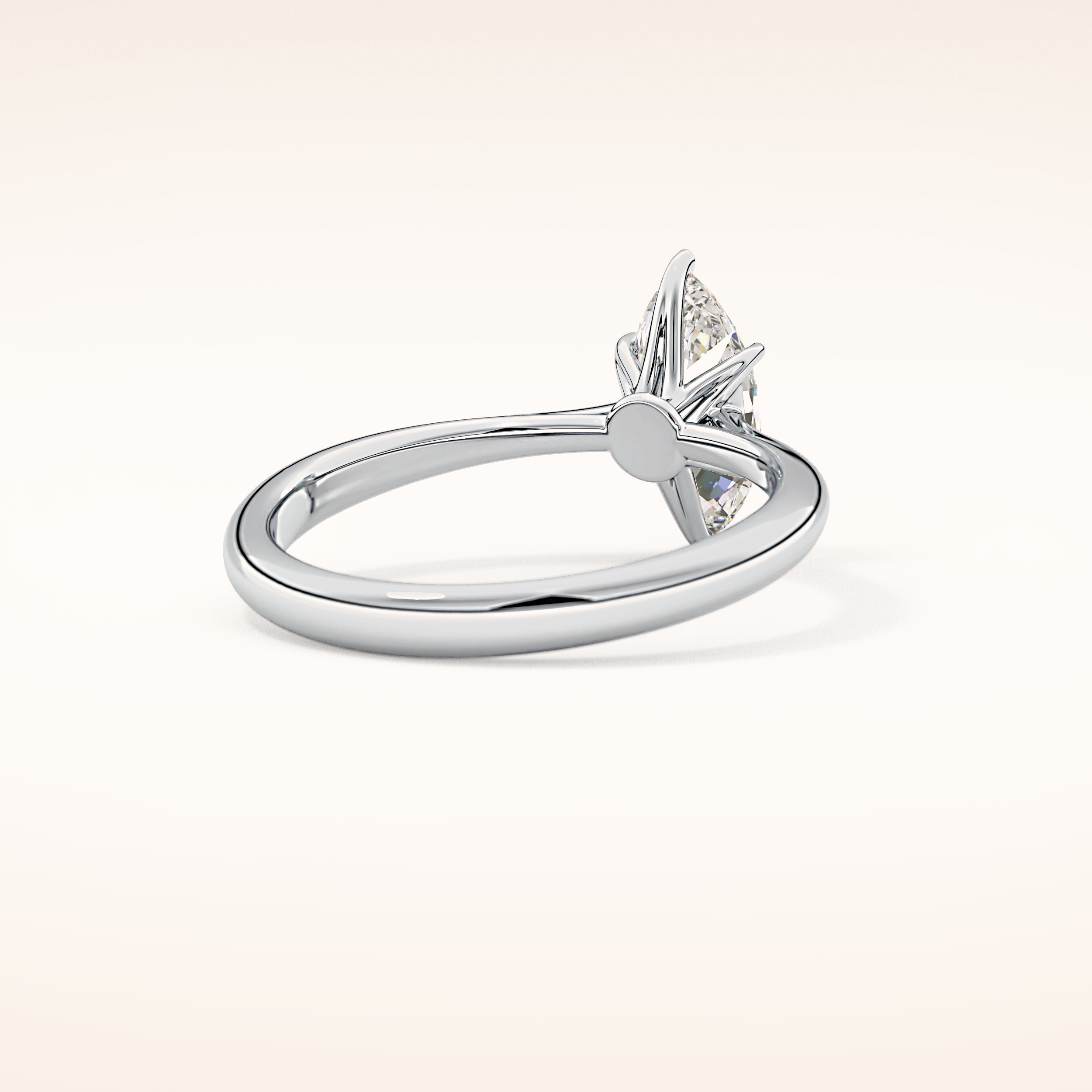 0.82 CT Marquise Shaped Solitaire Moissanite Engagement Ring