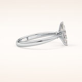 0.82 CT Marquise Shaped Solitaire Moissanite Engagement Ring