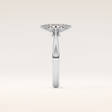 0.82 CT Marquise Shaped Solitaire Moissanite Engagement Ring