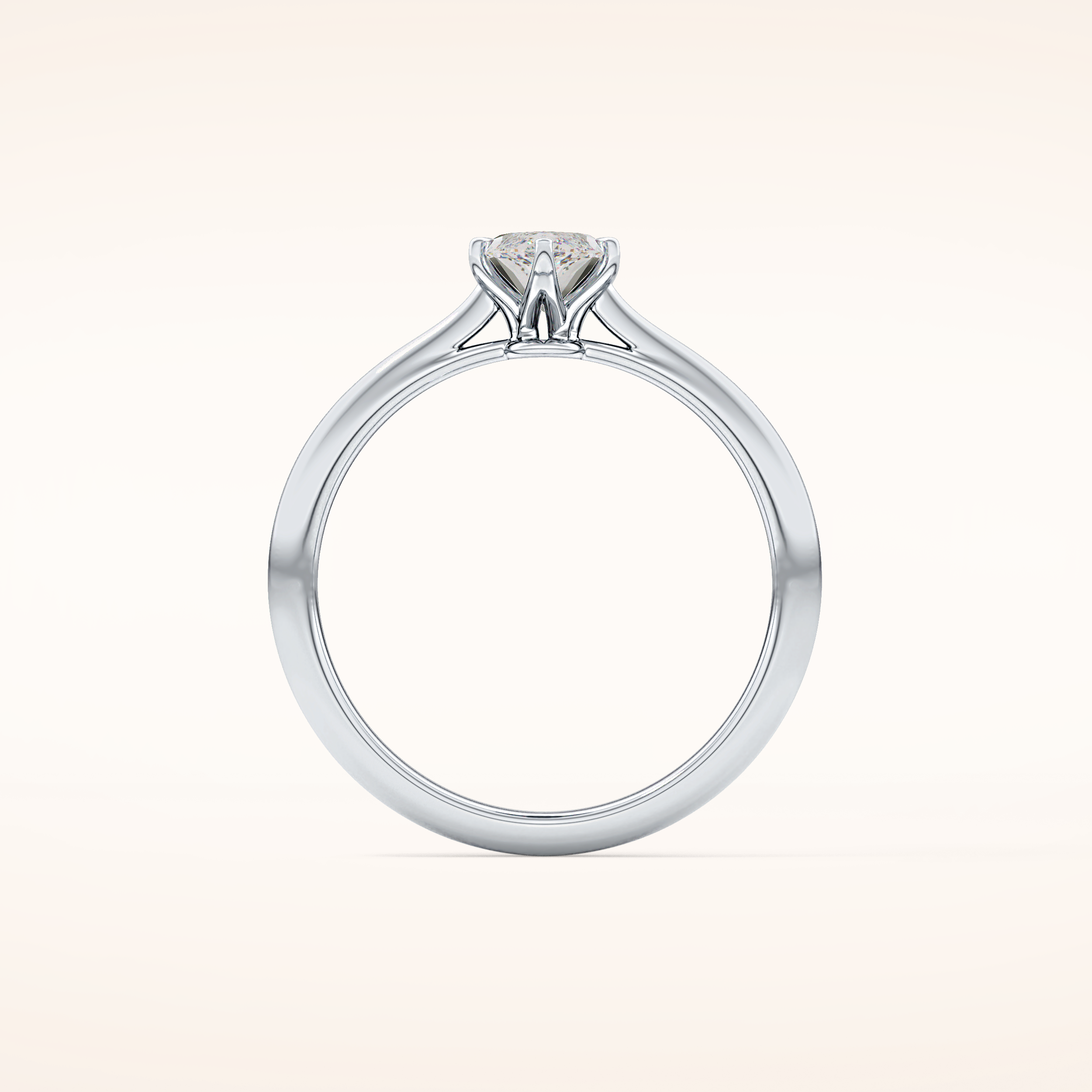 0.82 CT Marquise Shaped Solitaire Moissanite Engagement Ring