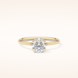 1.03 CT Round Shaped Solitaire Moissanite Engagement Ring