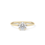 Round Solitaire Lab Grown Diamond Engagement Ring
