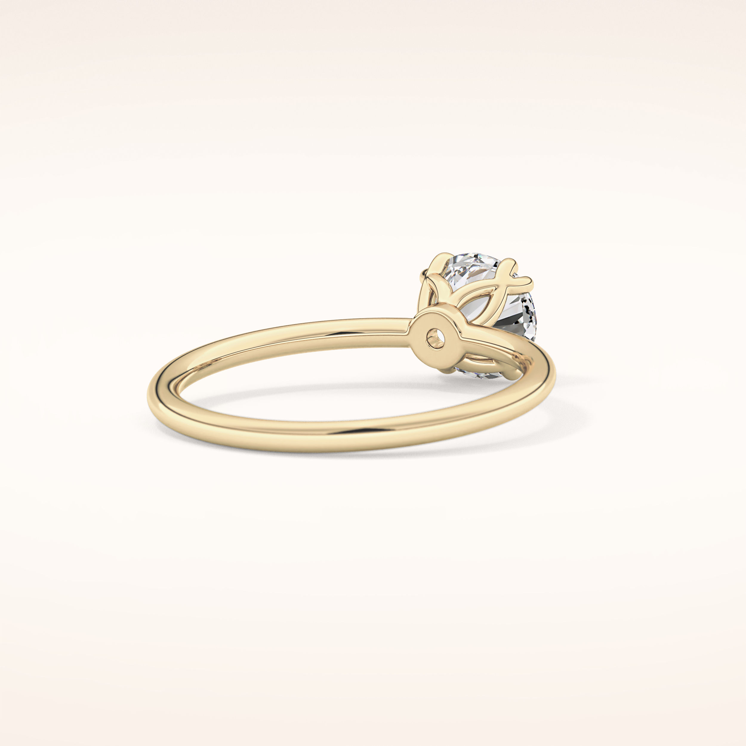 1.03 CT Round Shaped Solitaire Moissanite Engagement Ring