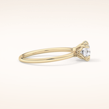 1.03 CT Round Shaped Solitaire Moissanite Engagement Ring