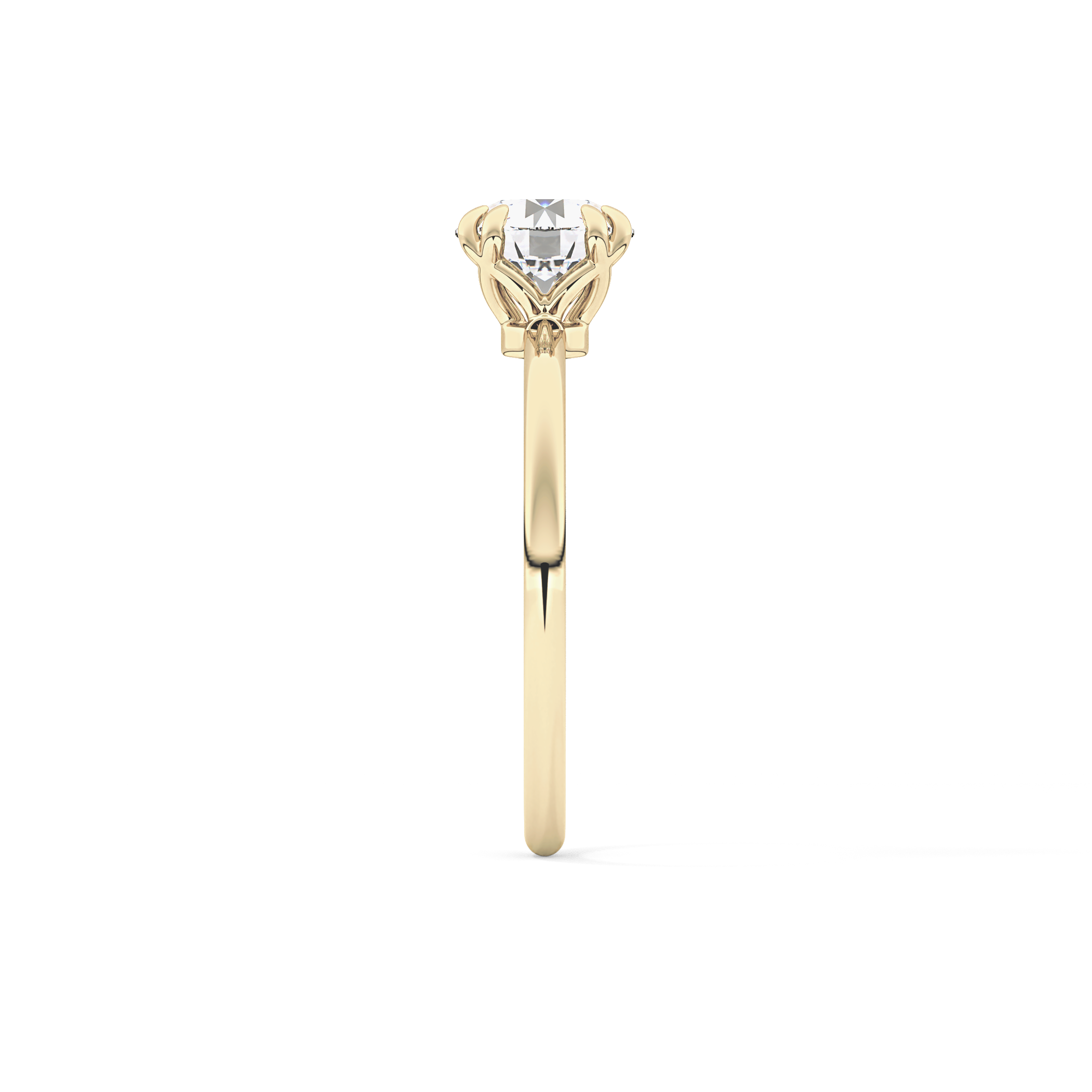 Round Solitaire Lab Grown Diamond Engagement Ring