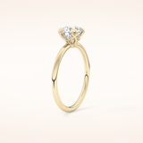 1.03 CT Round Shaped Solitaire Moissanite Engagement Ring