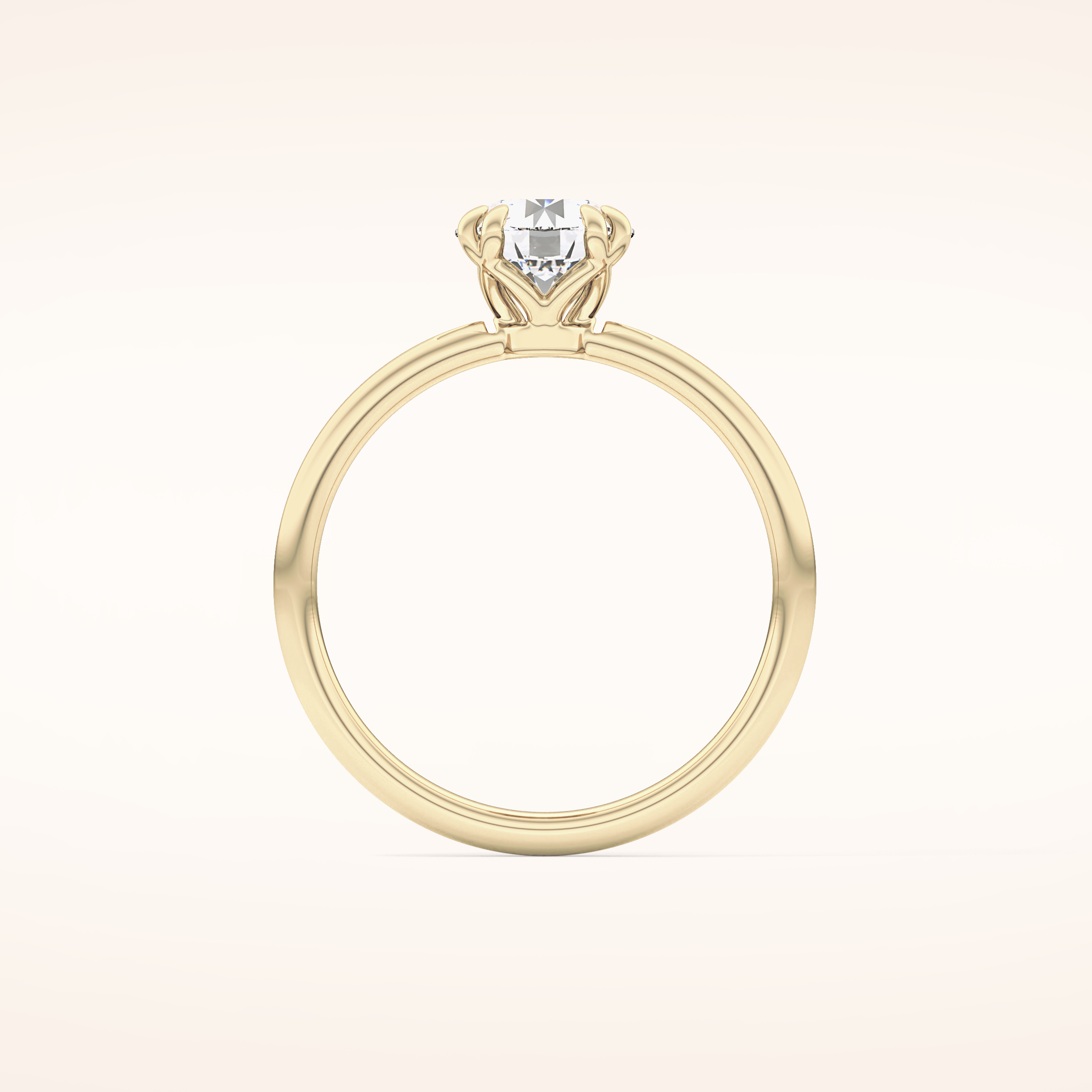 1.03 CT Round Shaped Solitaire Moissanite Engagement Ring