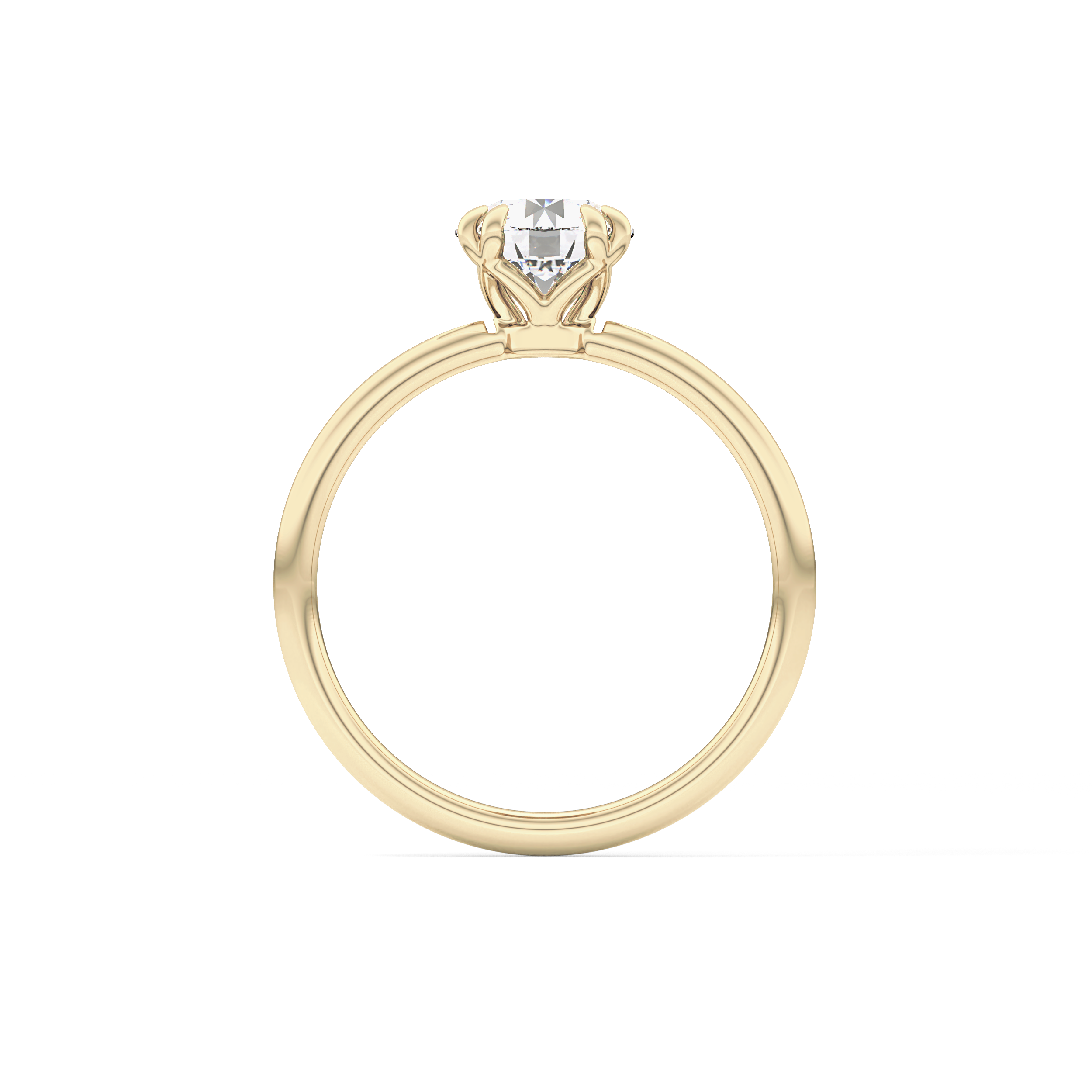 Round Solitaire Lab Grown Diamond Engagement Ring
