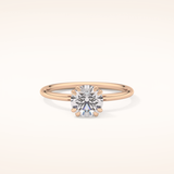 1.03 CT Round Shaped Solitaire Moissanite Engagement Ring