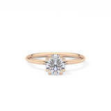 Round Solitaire Lab Grown Diamond Engagement Ring
