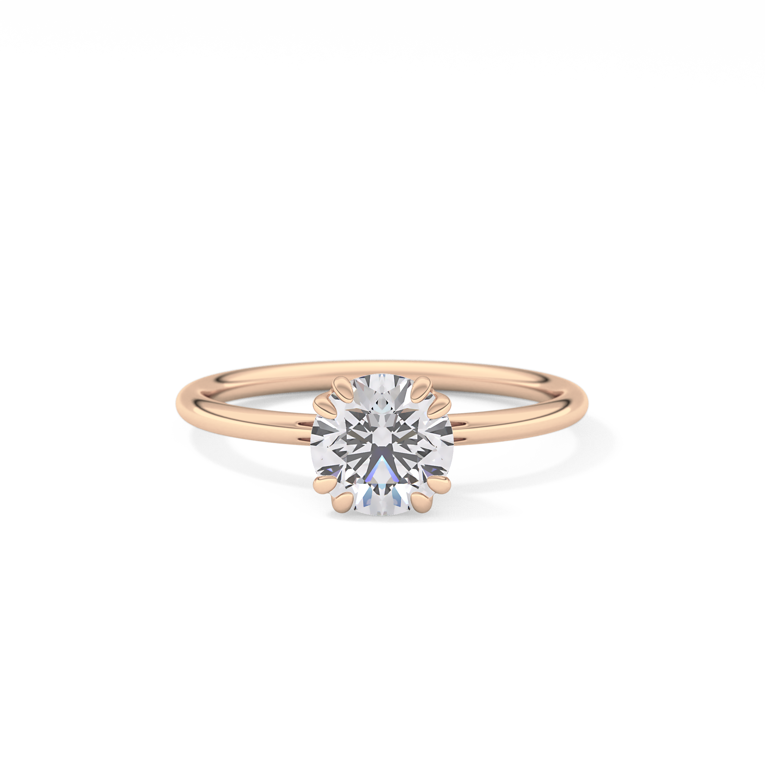 Round Solitaire Lab Grown Diamond Engagement Ring