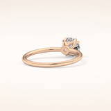 1.03 CT Round Shaped Solitaire Moissanite Engagement Ring