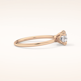 1.03 CT Round Shaped Solitaire Moissanite Engagement Ring