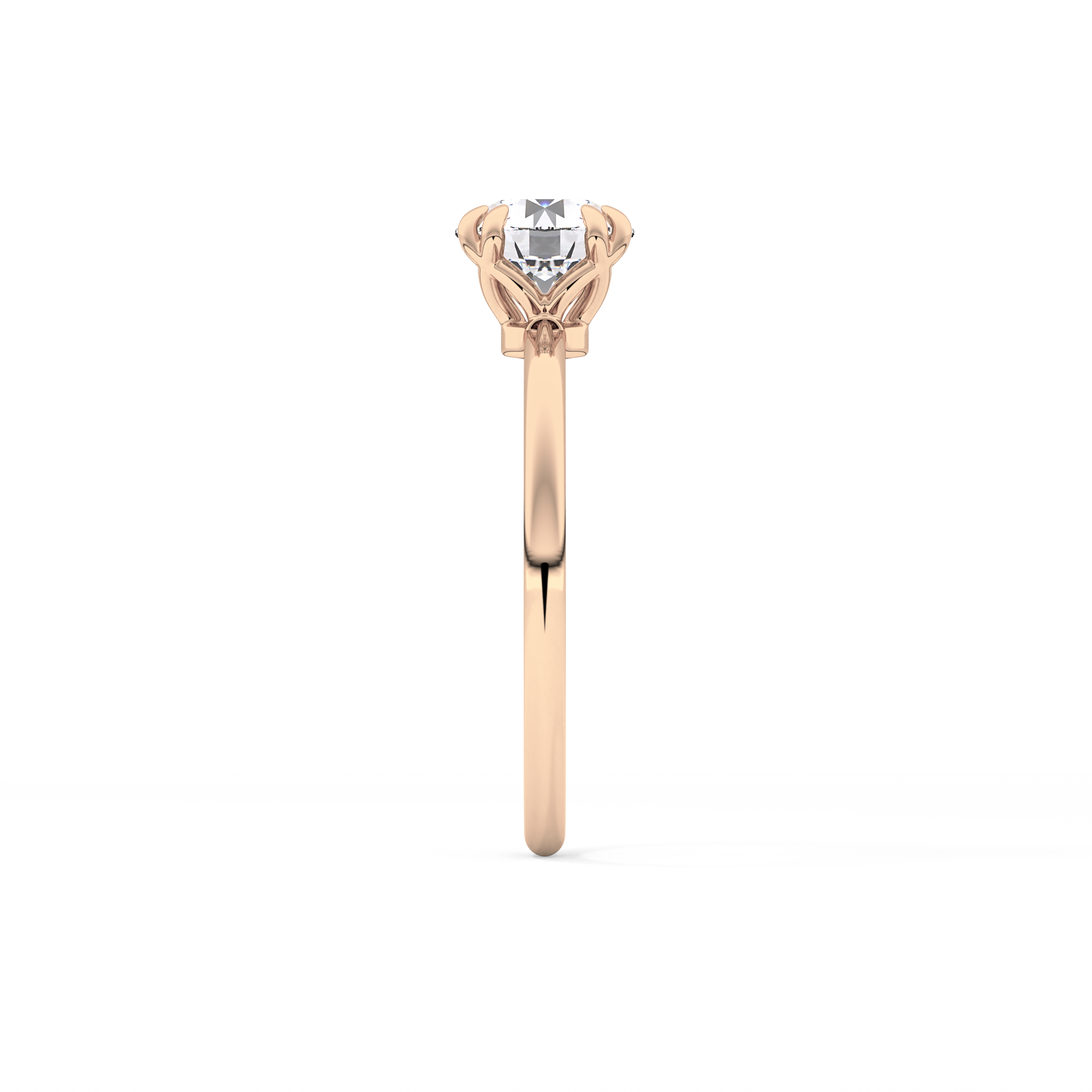 Round Solitaire Lab Grown Diamond Engagement Ring