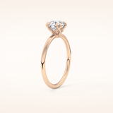 1.03 CT Round Shaped Solitaire Moissanite Engagement Ring