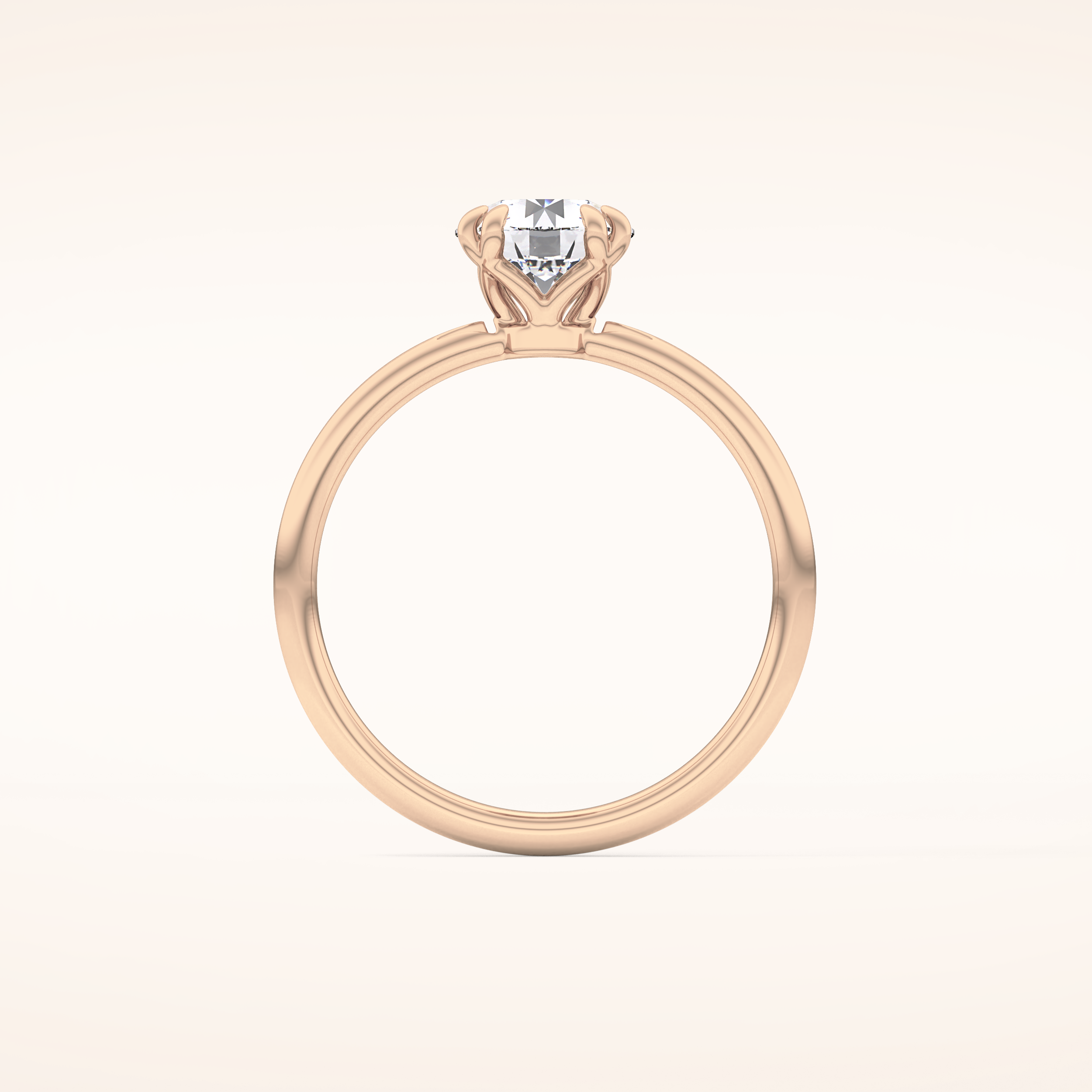 1.03 CT Round Shaped Solitaire Moissanite Engagement Ring