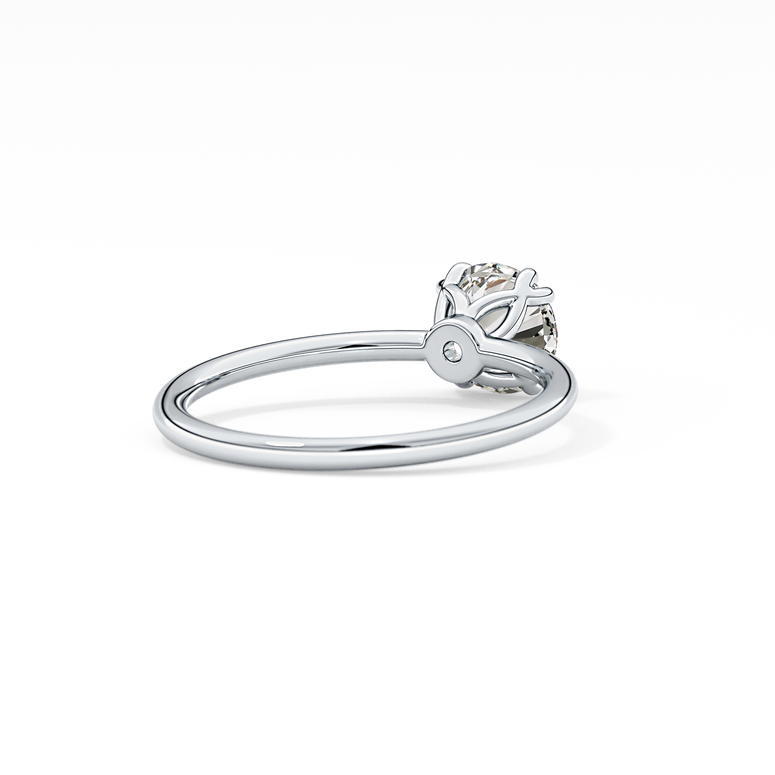 Round Solitaire Lab Grown Diamond Engagement Ring