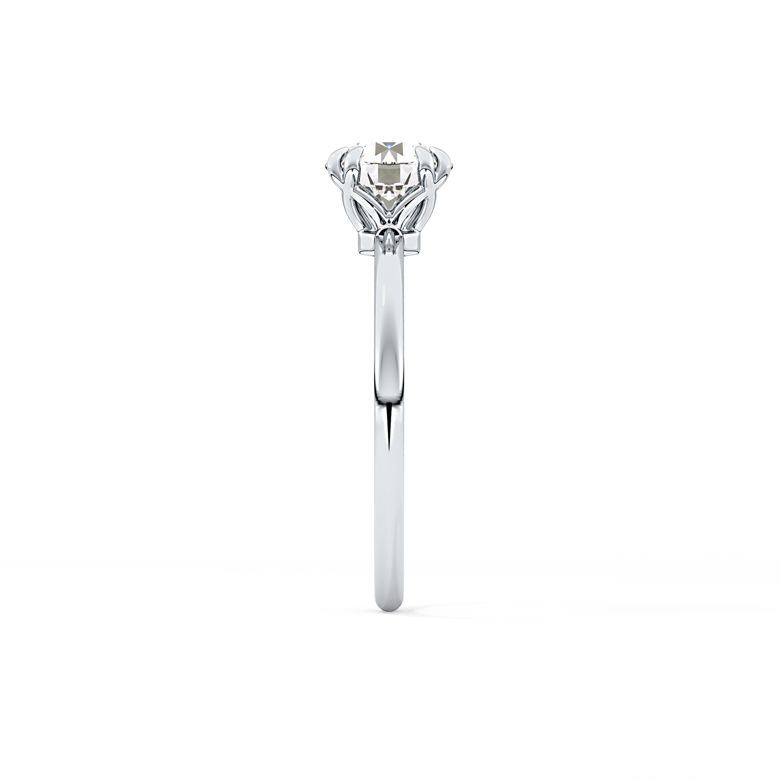 Round Solitaire Lab Grown Diamond Engagement Ring