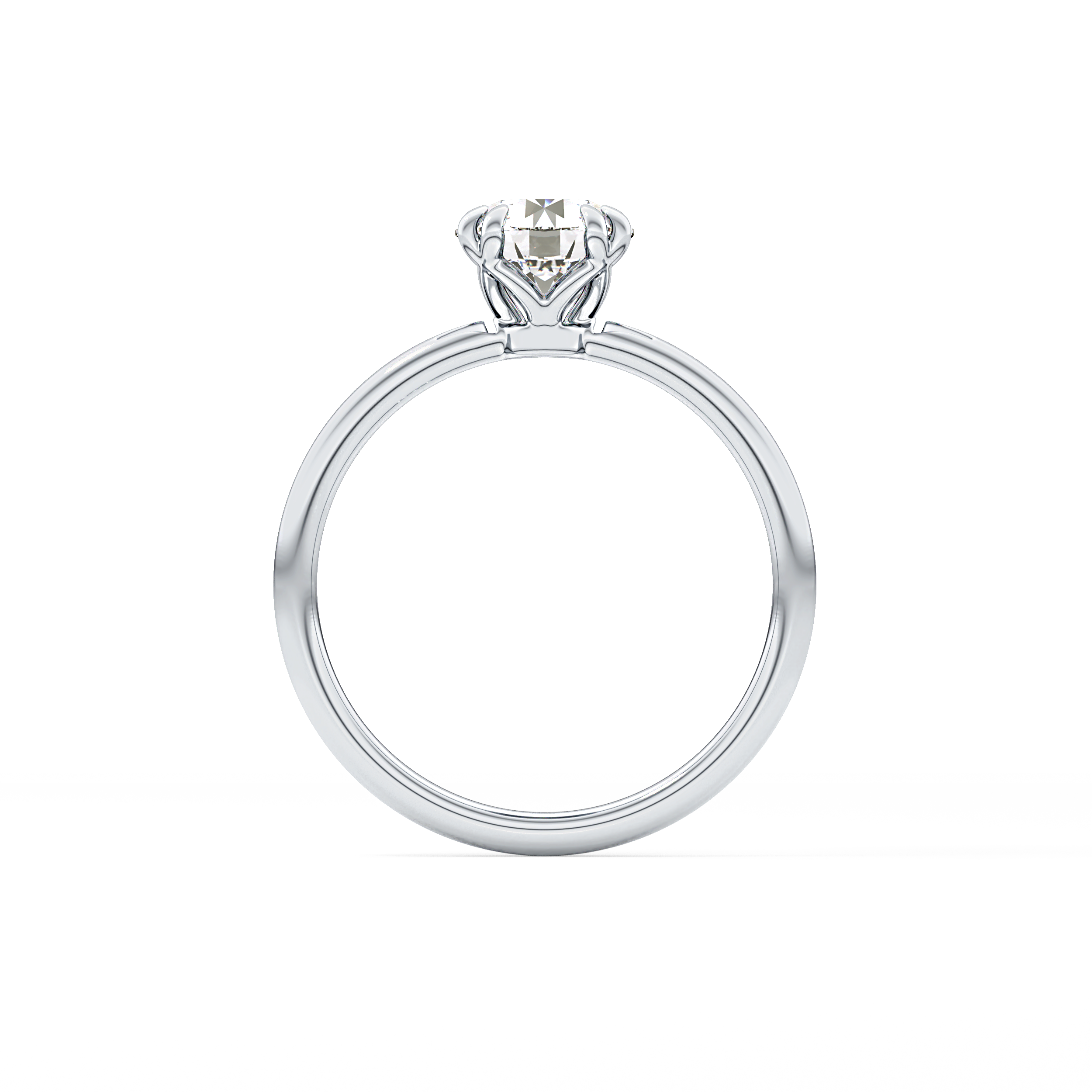 Round Solitaire Lab Grown Diamond Engagement Ring