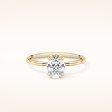 0.93 CT Oval Shaped Solitaire Moissanite Engagement Ring