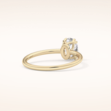 0.93 CT Oval Shaped Solitaire Moissanite Engagement Ring
