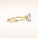 0.93 CT Oval Shaped Solitaire Moissanite Engagement Ring