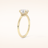 0.93 CT Oval Shaped Solitaire Moissanite Engagement Ring