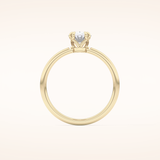 0.93 CT Oval Shaped Solitaire Moissanite Engagement Ring