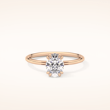 0.93 CT Oval Shaped Solitaire Moissanite Engagement Ring