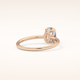 0.93 CT Oval Shaped Solitaire Moissanite Engagement Ring