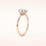 0.93 CT Oval Shaped Solitaire Moissanite Engagement Ring
