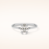 0.93 CT Oval Shaped Solitaire Moissanite Engagement Ring