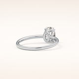 0.93 CT Oval Shaped Solitaire Moissanite Engagement Ring