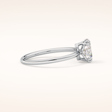 0.93 CT Oval Shaped Solitaire Moissanite Engagement Ring