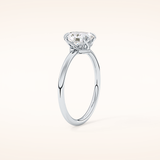 0.93 CT Oval Shaped Solitaire Moissanite Engagement Ring