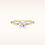 1.04 CT Cushion Shaped Solitaire Moissanite Engagement Ring
