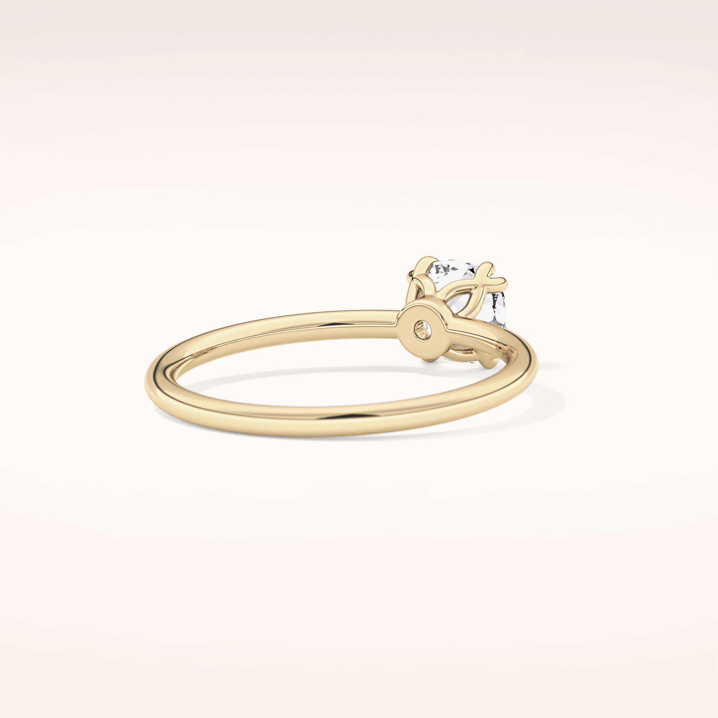 1.04 CT Cushion Shaped Solitaire Moissanite Engagement Ring