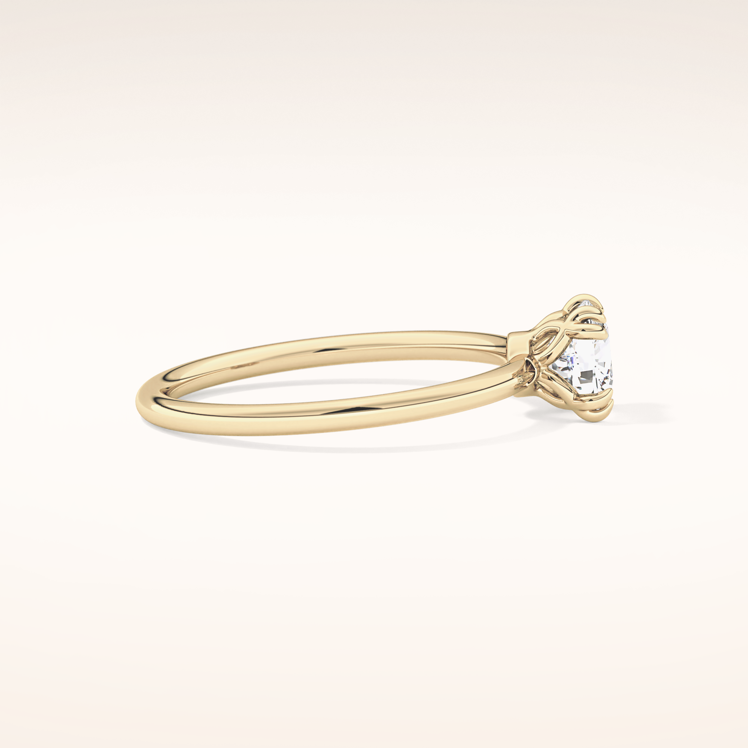 1.04 CT Cushion Shaped Solitaire Moissanite Engagement Ring