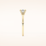1.04 CT Cushion Shaped Solitaire Moissanite Engagement Ring