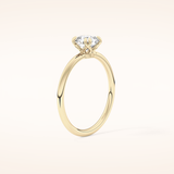 1.04 CT Cushion Shaped Solitaire Moissanite Engagement Ring
